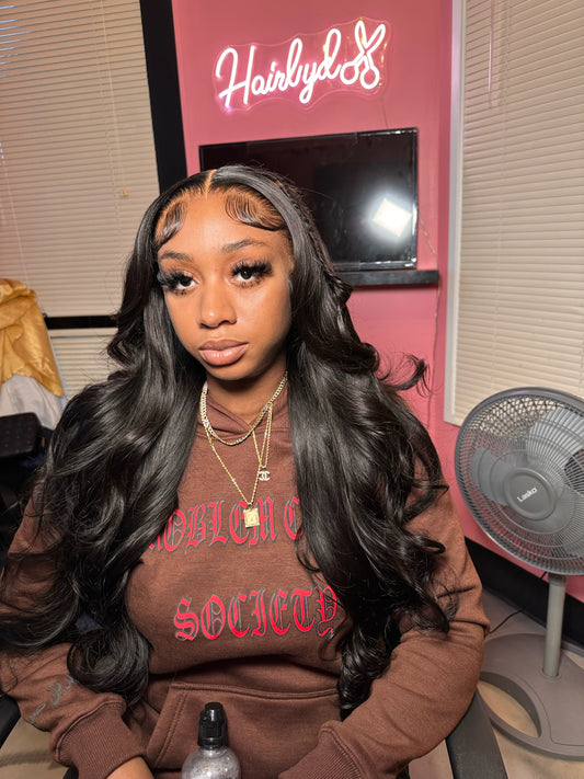 13x4 HD Frontal Wig Bangin Body Wave